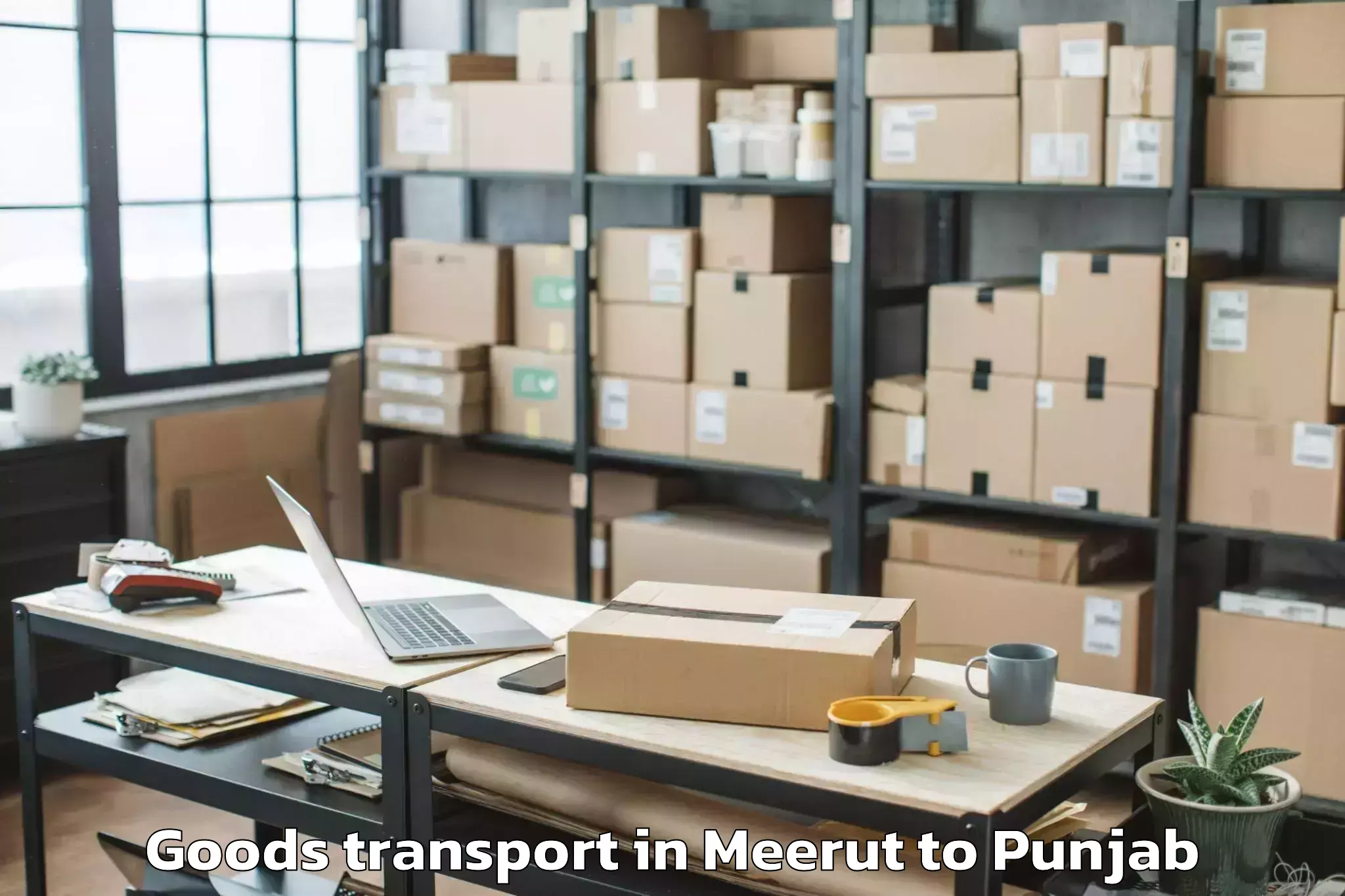 Affordable Meerut to Sunam Goods Transport